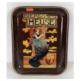 Advertising , Bieres de la Meuse serving tray,