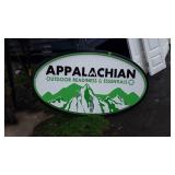 Sign, oval about 3ft high x 5ft wide.