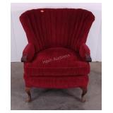 Red wing back arm chair