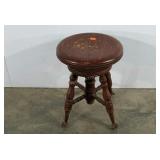 Ball and talon piano stool, painted