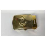 Brass military belt buckle