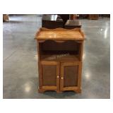 Farmhouse rustic kitchen cart, punched copper deta