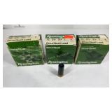 Three boxes, remington 12ga 2 3/4in 1oz 8 shot,