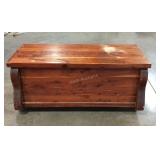 Cedar blanket chest, 49x21x22, finish as shown