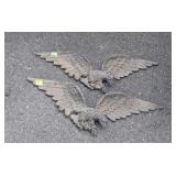 2 Aluminum cast 24" Flying Eagles, wall mount