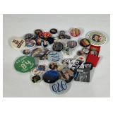 Button Pin collection, music, movies, politics and