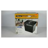 Fellowes shredder, new in box, box damage as