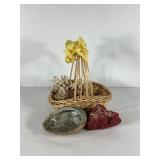 Basket of coral and shell