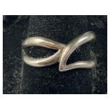 Sterling silver open work ring size 9