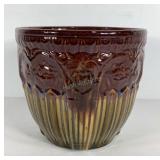 Glazed pottery planter