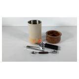 Kitchenwares , Society 6 bottle chiller, wooden