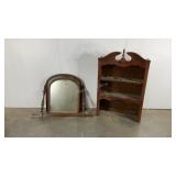 Hutch top, 32x11.5x51, two mirrors, one yolk