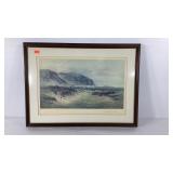 A Difficult Bunker by Douglas Adams print, framed