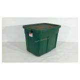Rubbermaid Roughneck 18 gallon tote with lid.