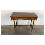 Table, Jenny Lind style legs, 29? tall, a little