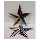 Patriotic metal stars, each measures