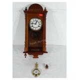 Wall Clock, key wind with key, pendulum, note one