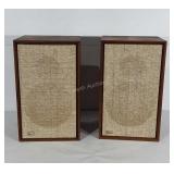 Pair of Harman Kardon Speakers, HK-40. Walnut