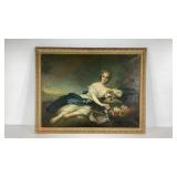 Early reproduction painting on canvas of