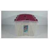 12 gallon plastic storage tote with interlocking