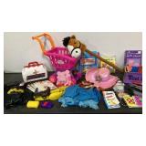 Toys, costumes and books