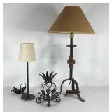 Metalworks , table lamp, accent lamp and pineapple