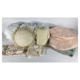 Textiles, window valances, throw pillows, queen