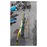 Miscellaneous items lot, canes, flower Water