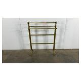 Brass quilt rack, 35? tall