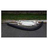 Misc PVC pipe sections, section of black drain