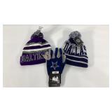 NFL gear, Dallas Cowboys hat and gloves, plus