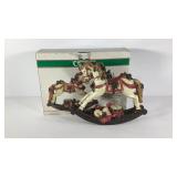 Rocking horse music box with box