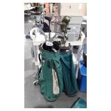 Two Golf Bags with assorted Clubs, seller code UT