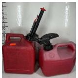 Two 1 gallon gas cans