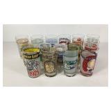 Fifteen Kentucky Derby souvenir glass tumblers