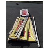 Fireworks signs.  Some are framed in wood,  some