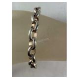 Sterling silver heavy link bracelet 25.6grams
