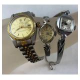 Three ladies wrist watches