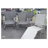 7pc Outdoor Chairs Group. Set of 4 spring type,