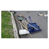 Long handled tools Group. Scoop shovel, snow