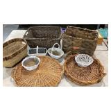 Baskets, nine in variety of sizes