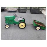 John Deere Pedal Tractor with Cart, aluminum body