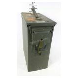 Military style ammo box with foam insert.