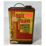 Advertising Magic Foam upholstery cleaner empty