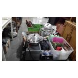 Skid with shelves and Home Decor, kitchenware,
