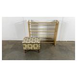 Shoe rack and small footed storage box