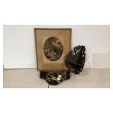 Decor group, metal wall shelf, wood corner shelf