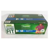New case of Depends, size M womens.