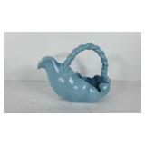 Vintage Pottery vase pitcher with twisted handle,