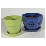 Two ceramic planters